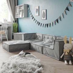 Sofa dziecięca MyColorCube - szary 5-częściowy zestaw F