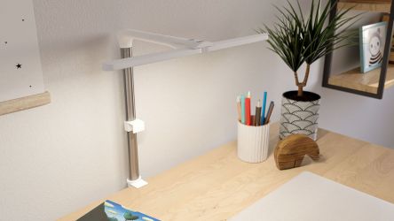 Lampa biurkowa Dragonfly, biała