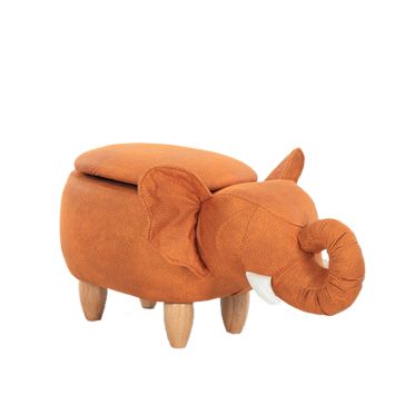 Stołek MyAnimalCube ze schowkiem słoń Enrico pomarańcza