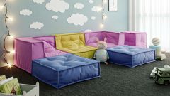 Sofa dziecięca MyColorCube - kolorowy 6-częściowy zestaw B
